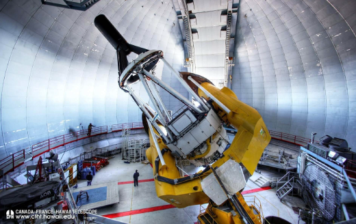 Close up view of the Canada-France-Hawaii Telescope