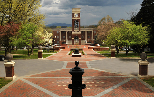 walkway at East Tennessee State University