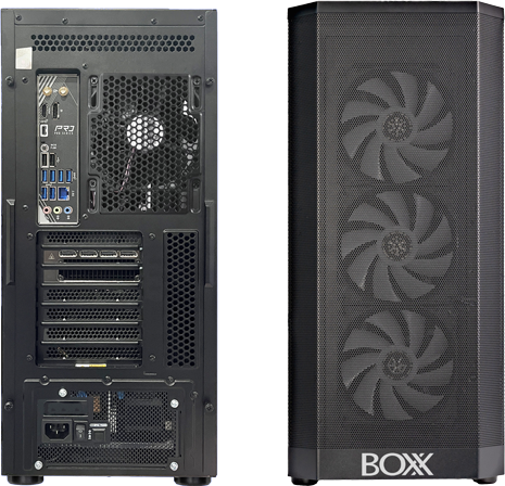 Front and back views of a Creativ personal computer